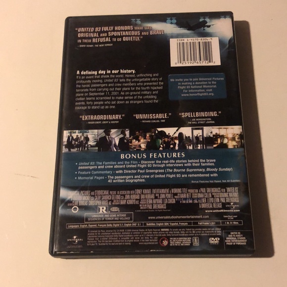 United 93 DVD 9/11 - Picture 2 of 2